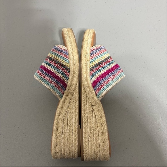 The Sak Colorful Multicolor Knit Slip On Slide Sandals Wedges Women's 11 - Picture 9 of 11